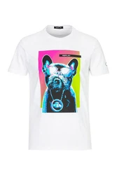 Replay T-Shirt BASIC JERSEY Weiß/Creme/Mischfarben/Gelb