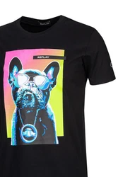 Replay T-Shirt BASIC JERSEY Schwarz/Creme/Gelb