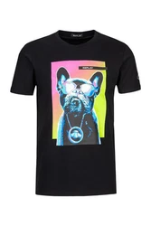Replay T-Shirt BASIC JERSEY Schwarz/Creme/Gelb