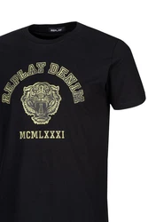 Replay T-Shirt BASIC JERSEY 30/1 Grau/Blau/Dunkelblau