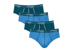 sloggi Slip Herren Start Midi C4P Box (4er Pack) Grün/Dunkelgrün/Blau/Dunkelblau/Türkis