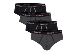 sloggi Slip Herren Start Midi C4P Box (4er Pack) Schwarz/Rosa