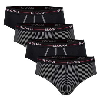 sloggi Slip Herren Start Midi C4P Box (4er Pack) Schwarz/Rosa