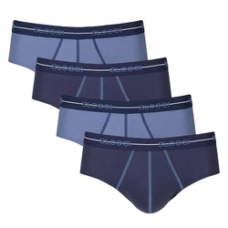 sloggi Slip Herren Start Midi C4P Box (4er Pack) Dunkelblau/Blau