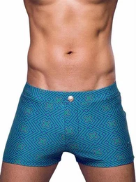 Badehose Print Bondi Bar Beach Swim Trunks Jade L