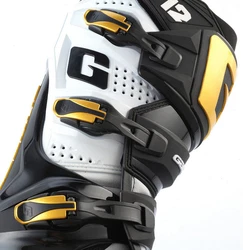 Gaerne SG-12 Motocross Stiefel Gelb/Grau/Dunkelgrau/Weiß