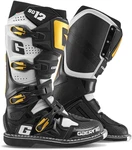 Gaerne SG-12 Motocross Stiefel Gelb/Grau/Dunkelgrau/Weiß