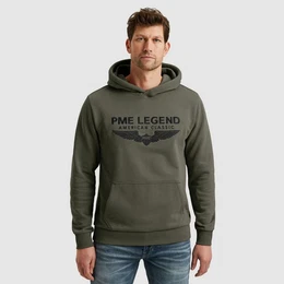 Kapuzensweatshirt Hooded soft terry with logo mit Logostickerei