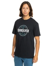 Quiksilver T-Shirt Circle Up Silber/Blau/Schwarz/Grau/Dunkelblau