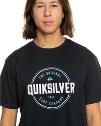 Quiksilver T-Shirt Circle Up Silber/Blau/Schwarz/Grau/Dunkelblau