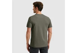 PME LEGEND Rundhalsshirt mit Logoprint Dunkelgrün/Khaki
