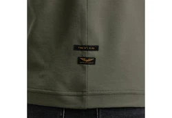 PME LEGEND Rundhalsshirt mit Logoprint Dunkelgrün/Khaki