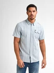Petrol Industries Langarmhemd Turtlevista Hellblau/Blau/Grau