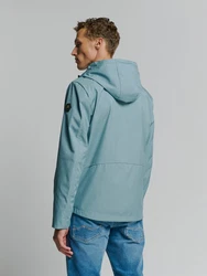 NO EXCESS Anorak Funktionsjacke Blau/Hellblau/Grün
