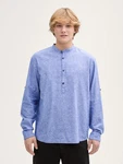 TOM TAILOR Denim Langarmhemd Relaxed Fit Tunika Hemd Blau/Lila/Grau/Hellblau