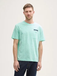 TOM TAILOR T-Shirt mit Brusttasche Grün/Hellgrün/Türkis