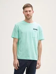 TOM TAILOR T-Shirt mit Brusttasche Grün/Hellgrün/Türkis