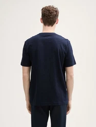 TOM TAILOR T-Shirt mit Brusttasche Dunkelblau/Hellblau/Blau