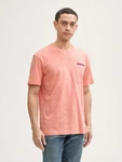 TOM TAILOR T-Shirt mit Brusttasche Rosa/Rot/Orange