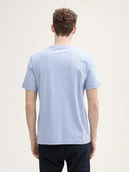 TOM TAILOR T-Shirt mit Logo-Print Hellblau/Blau/Grau
