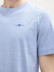 TOM TAILOR T-Shirt mit Logo-Print Hellblau/Blau/Grau
