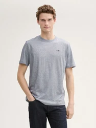 TOM TAILOR T-Shirt mit Logo-Print Grau