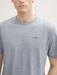 TOM TAILOR T-Shirt mit Logo-Print Grau