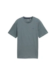 TOM TAILOR T-Shirt mit Logo-Print Grau/Grün/Türkis