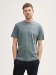 TOM TAILOR T-Shirt mit Logo-Print Grau/Grün/Türkis