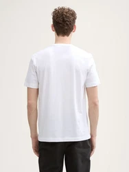 TOM TAILOR T-Shirt mit Brusttasche Weiß/Creme