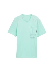 TOM TAILOR T-Shirt mit Brusttasche Grün/Hellgrün/Türkis