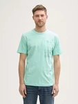 TOM TAILOR T-Shirt mit Brusttasche Grün/Hellgrün/Türkis