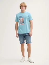 TOM TAILOR Denim Shorts TTPIERS Slim Jeans Shorts Hellblau/Blau/Türkis