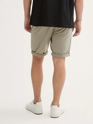 TOM TAILOR Denim Shorts Regular Fit Chino mit Gürtel Khaki/Beige