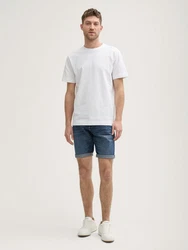 TOM TAILOR Jeansshorts TTJOSH Regular Slim Hellblau/Blau/Braun