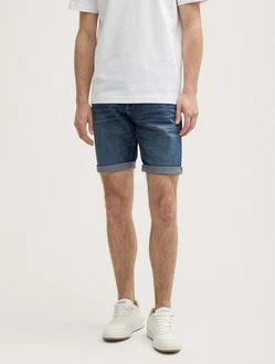 TOM TAILOR Jeansshorts TTJOSH Regular Slim Hellblau/Blau/Braun