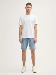 TOM TAILOR Jeansshorts TTJOSH Regular Slim Hellblau/Blau