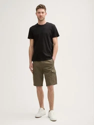 TOM TAILOR Bermudas Shorts Khaki/Dunkelgrün