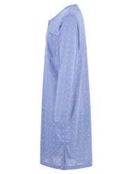 Lucky Nachthemd Langarm Hellblau/Blau/Fliederfarben