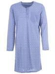 Lucky Nachthemd Langarm Hellblau/Blau/Fliederfarben