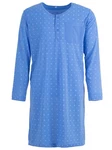 Lucky Nachthemd Langarm Blau/Hellblau