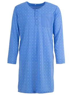 Lucky Nachthemd Langarm Blau/Hellblau Lucky Nachthemd Langarm Blau/Hellblau