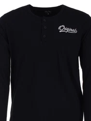 Henry Terre Schlafanzug Pyjama Set Langarm Rot/Grau/Dunkelrot