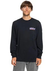 Quiksilver T-Shirt Three Tree Dunkelblau/Schwarz/Gelb
