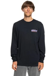 Quiksilver T-Shirt Three Tree Dunkelblau/Schwarz/Gelb