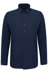 bugatti Langarmhemd Kentkragen Dunkelblau/Blau
