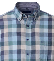 CASAMODA Langarmhemd Freizeithemd B.D. Comfort Fit Blau/Dunkelblau/Hellblau