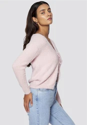 freshlions Strickjacke Madison mit Binde-Funktion Rosa