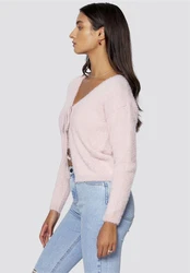 freshlions Strickjacke Madison mit Binde-Funktion Rosa