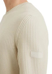 Marc O'Polo Rundhalspullover Khaki/Beige/Braun